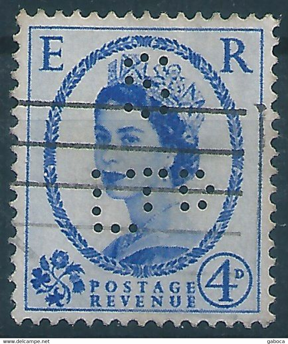 C0146 United Kingdom Personality Royalty Queen Perfin Used - Perfins