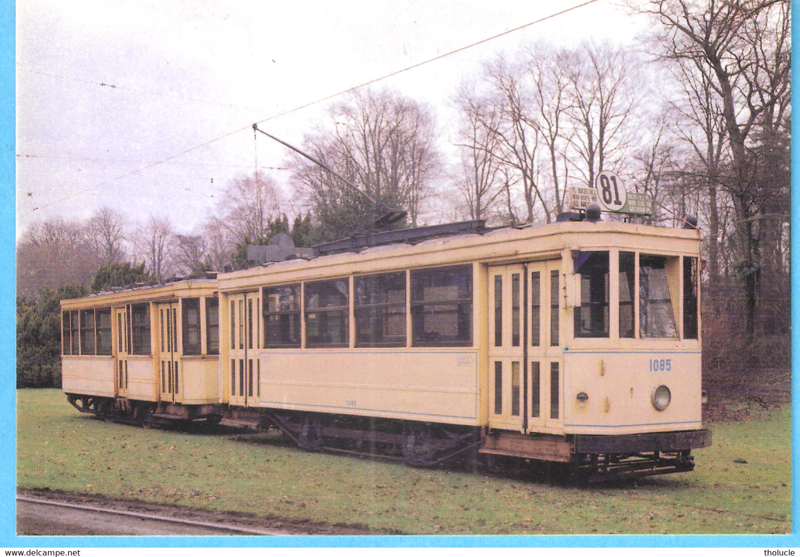 Bruxelles-Brussel-Tram N°1085-Tramway-Strassenbahn-Motrice Et Remorque Type Strandard De 1950-ligne 81 - Nahverkehr, Oberirdisch