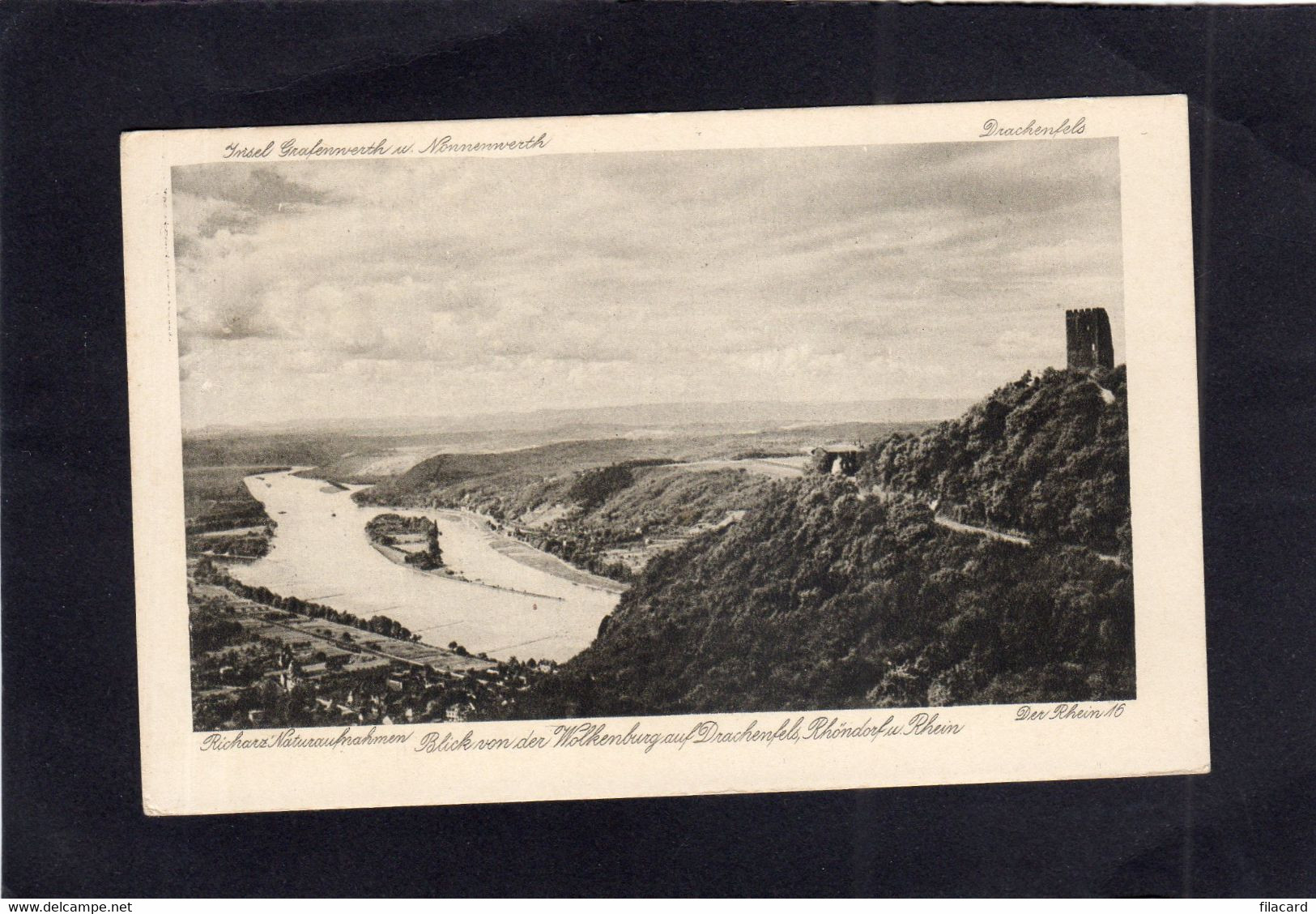 96498     Germania,  Blick  Von Der Wolkenburg Auf  Drachenfels,  Rhondorf U. Rhein,  NV - Bad Honnef