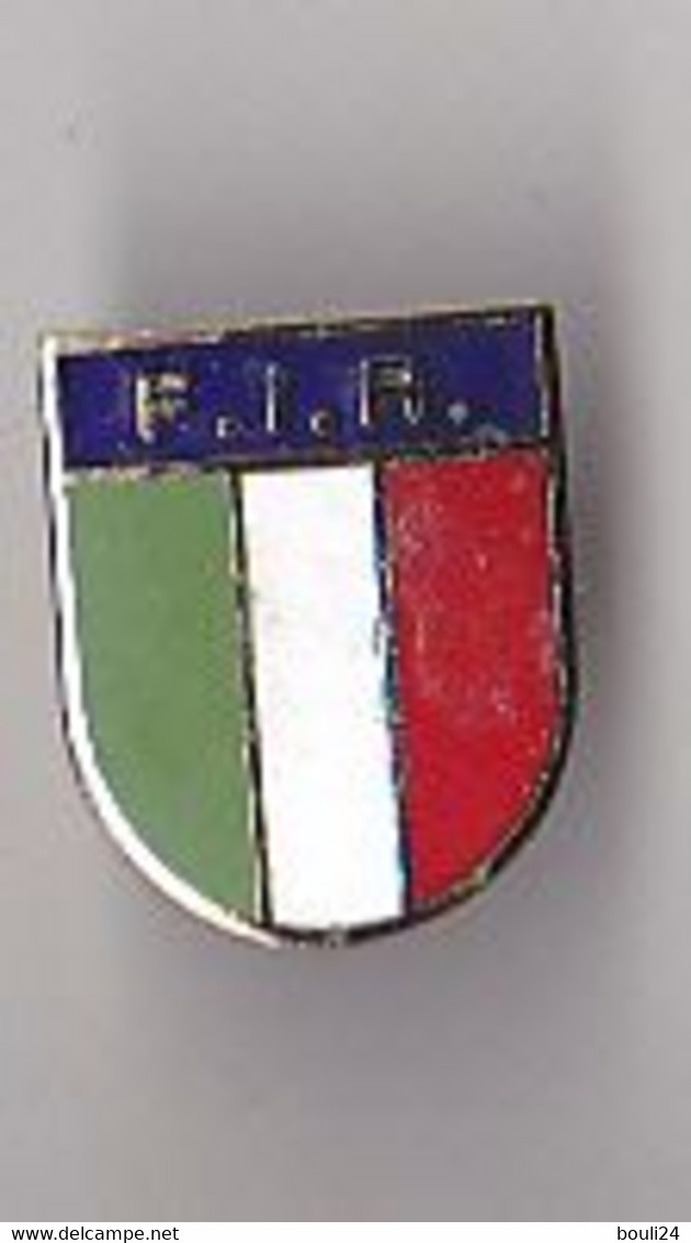 PIN'S  THEME SPORT  RUGBY  ITALIE  EMBLEME DRAPEAU - Rugby