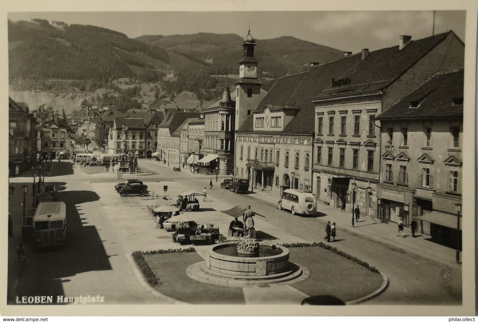 Austria (SM) Leoben (photo Karte) Hauptplatz Mit Autobus 19?? - Leoben