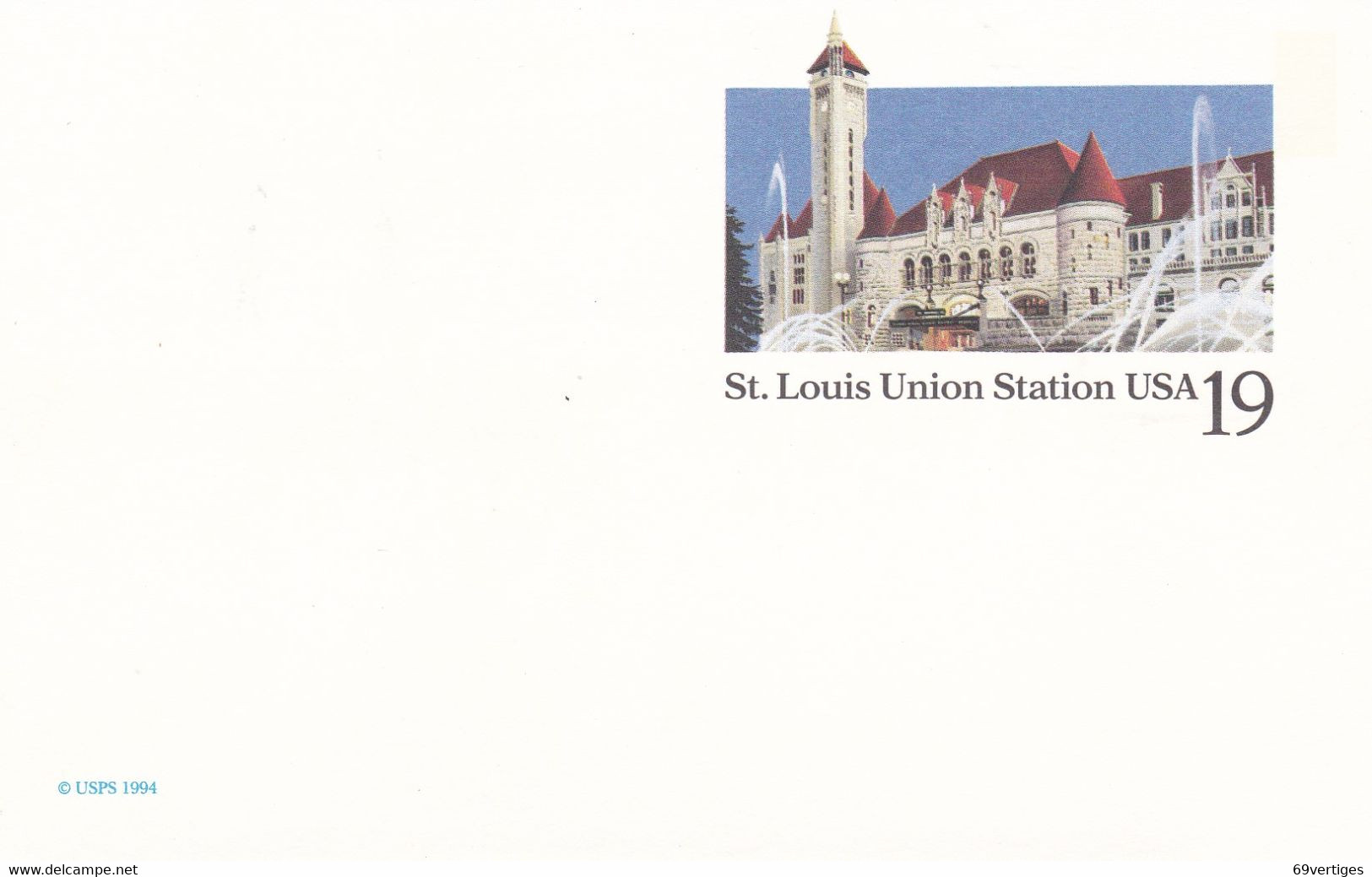 ENTIER POSTAL, "ST LOUIS UNION STATION",  19c - Other & Unclassified