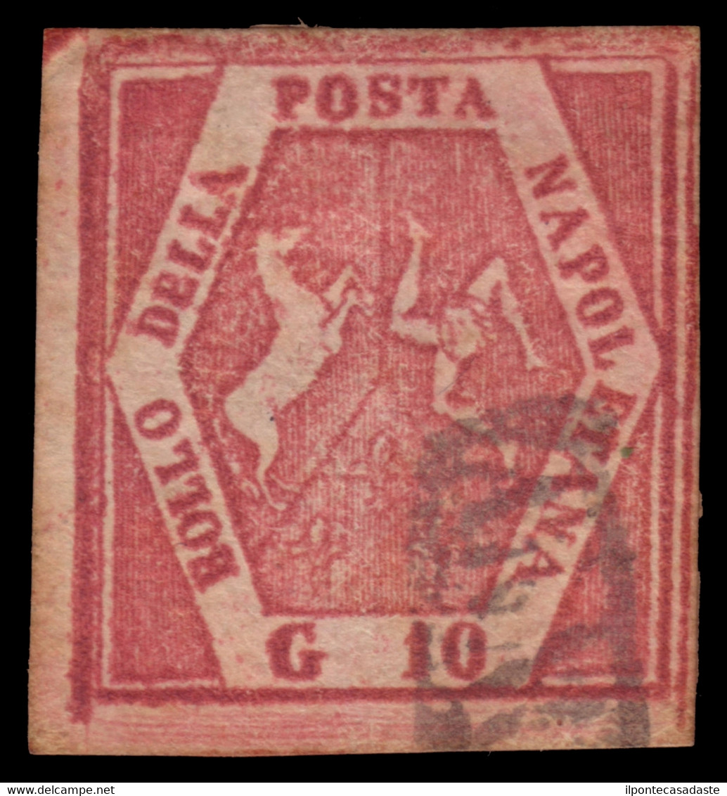 Used ) NAPOLI 1860 | Falsi Dell'epoca | 10g. Carminio Lillaceo, V Tipo | Firma Em. Diena, A. Diena | Used..........(Sass - Naples