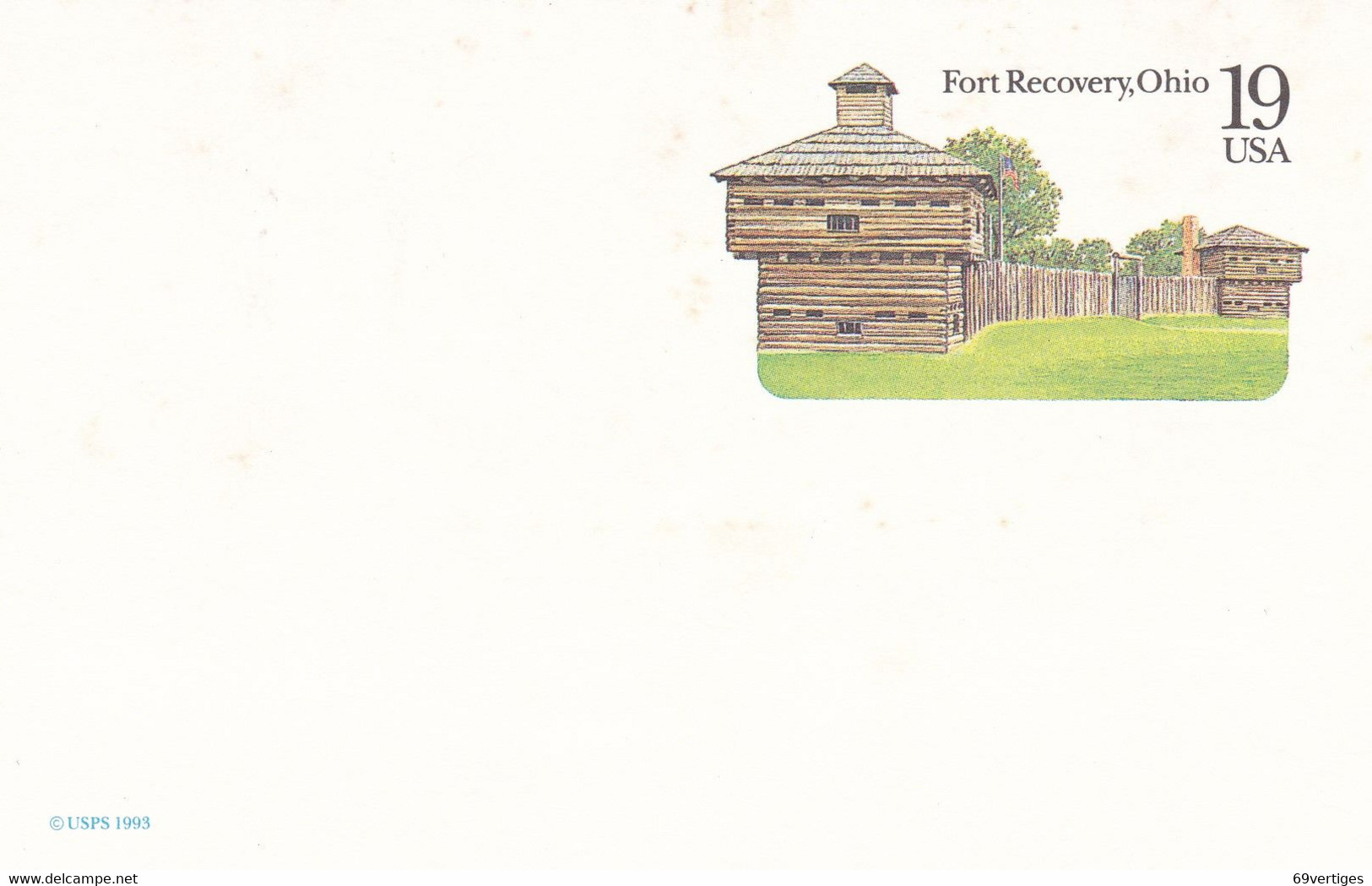 ENTIER POSTAL, "FORT RECOVERY OHIO", 19c - Other & Unclassified