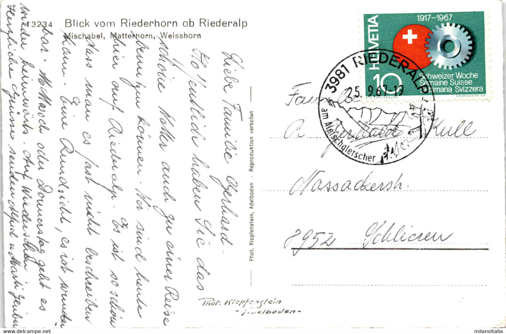 Blick Vom Riederhorn Ob Riederalp (13234) * 25. 9. 1967 - Riederalp