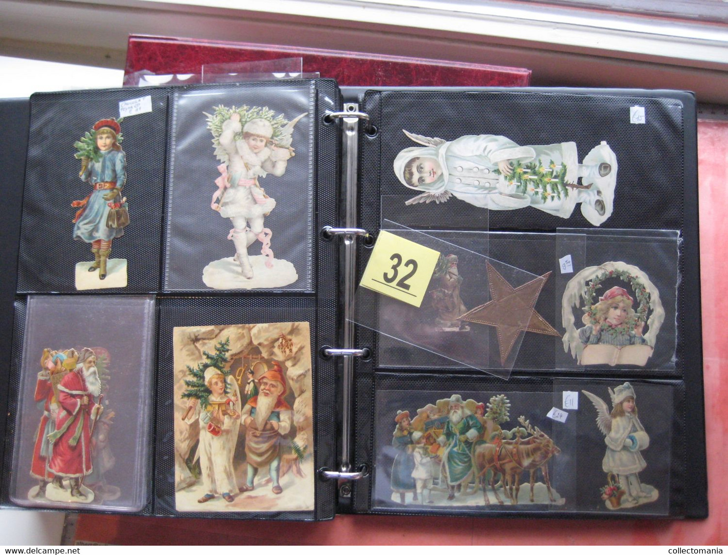 1890 each chromo fotographed (count yourself ) SCRAPS MAP06 - CHRISTMAS  SANTA CLAUS PERE NOEL die cut  GLANS BILDER