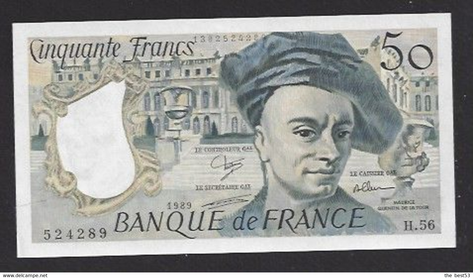 50 Francs  Quentin De La Tour  1989 - 50 F 1976-1992 ''quentin De La Tour''