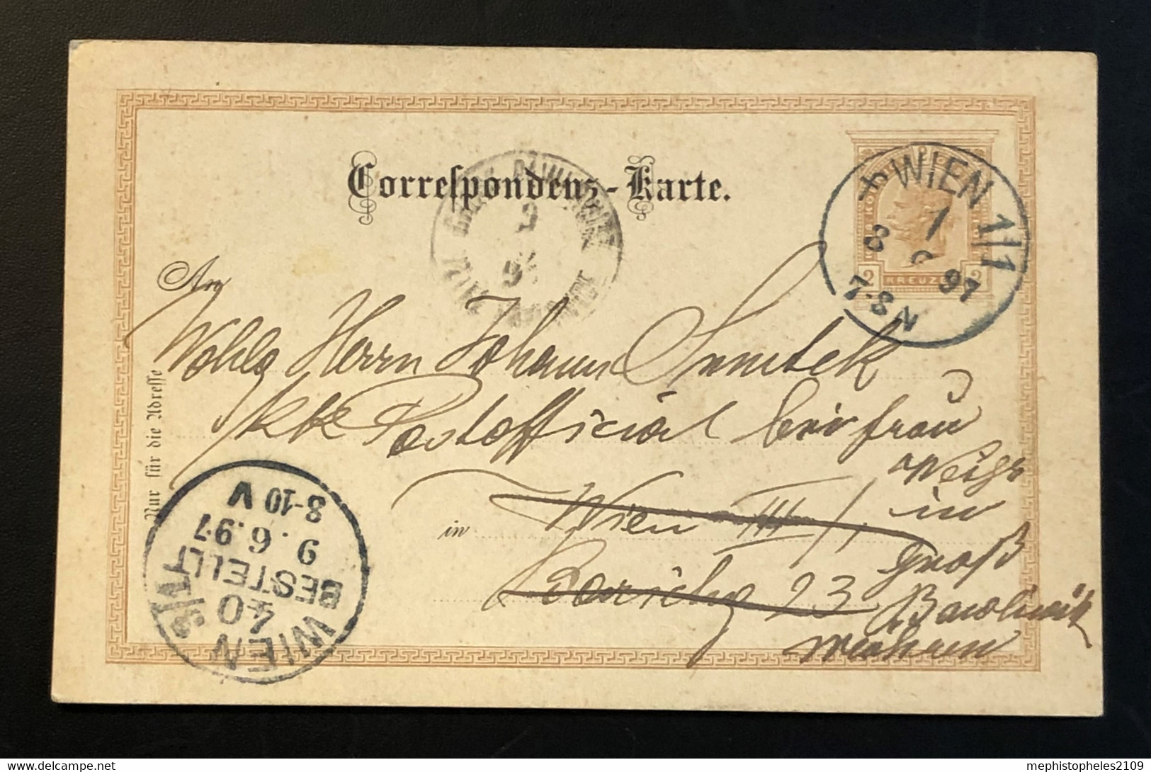 AUSTRIA - Correspondenz-Karte 2kr - Briefe U. Dokumente