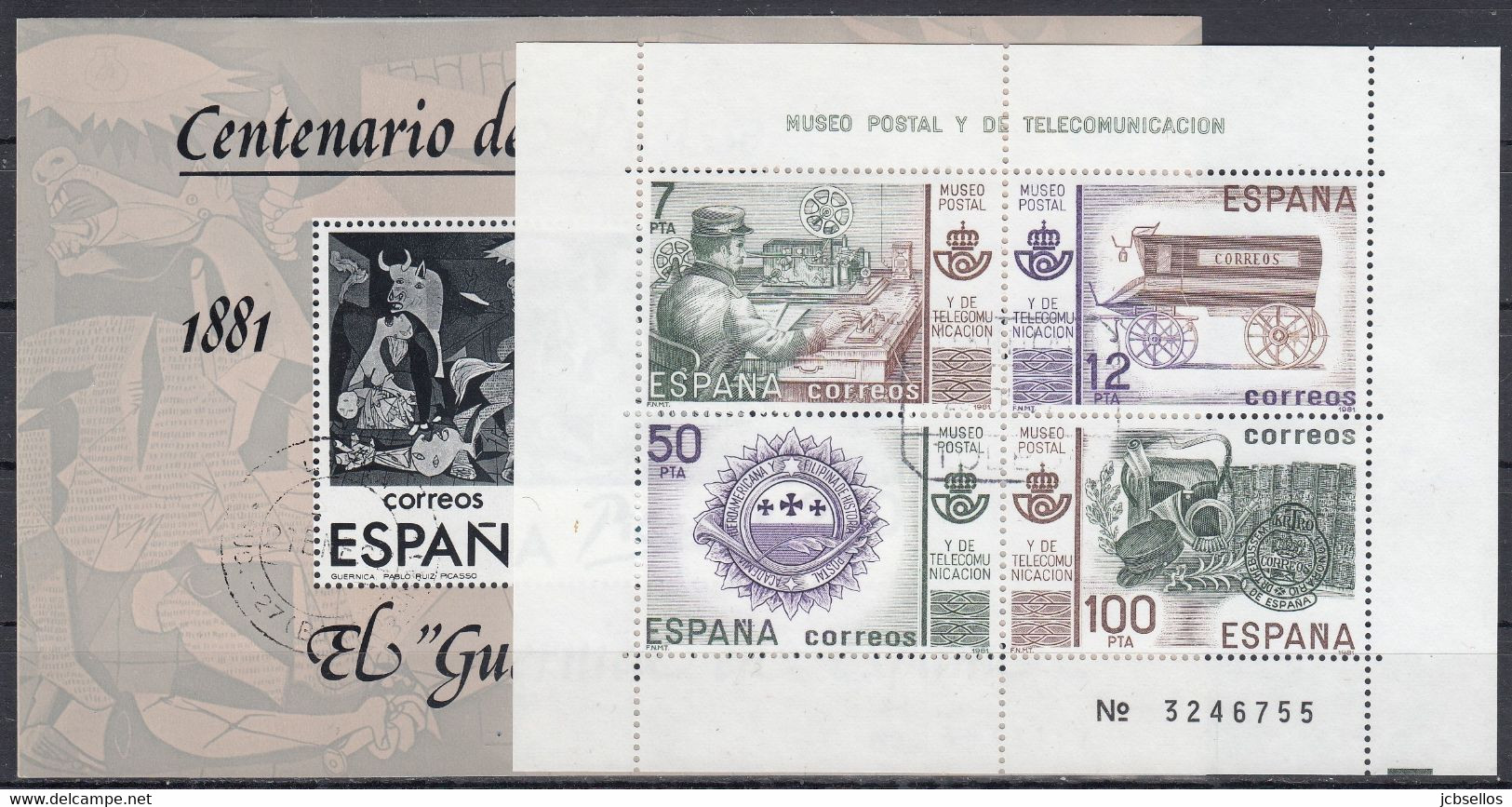 ESPAÑA 1981 Nº 2599/2643 AÑO COMPLETO USADO 40 SELLOS + 2 HB (REF. 02 ) - Full Years