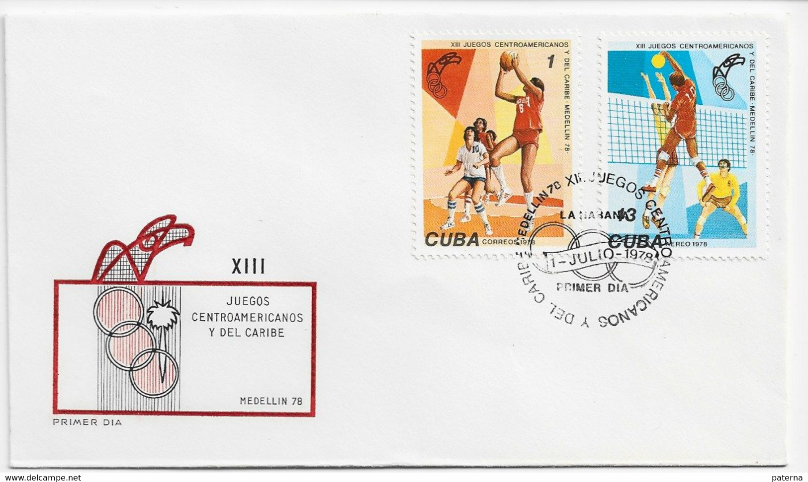 3562   La Habana 1978, Xlll Juegos Centroamericanos Y Del Caribe, Medellin - Storia Postale
