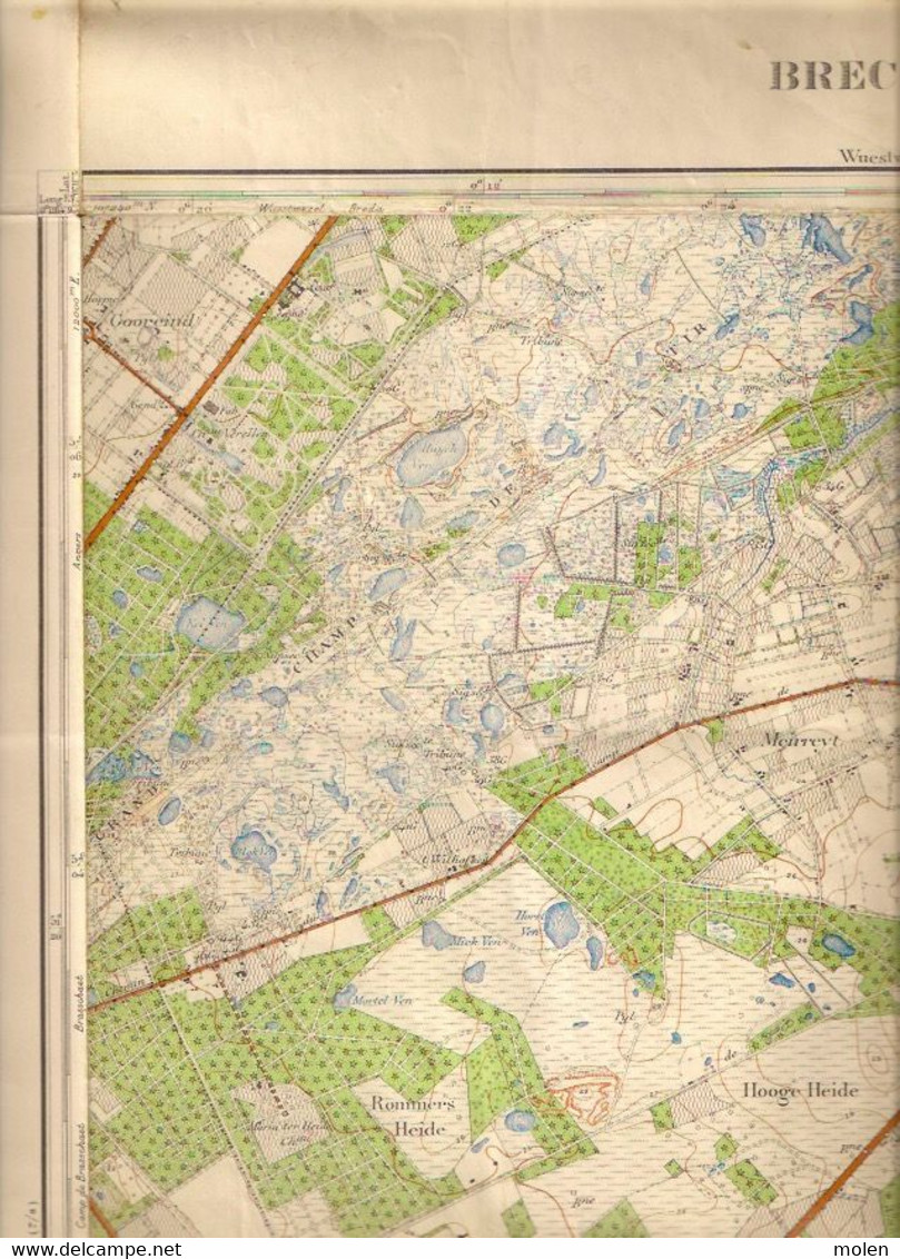 Meting 1872&1929 STAFKAART 1/20.000 BRECHT SINT-JOB-IN-‘T-GOOR STERENHOVEN OVERBROEK Kanaal Antwerpen Naar Turnhout S441 - Brecht