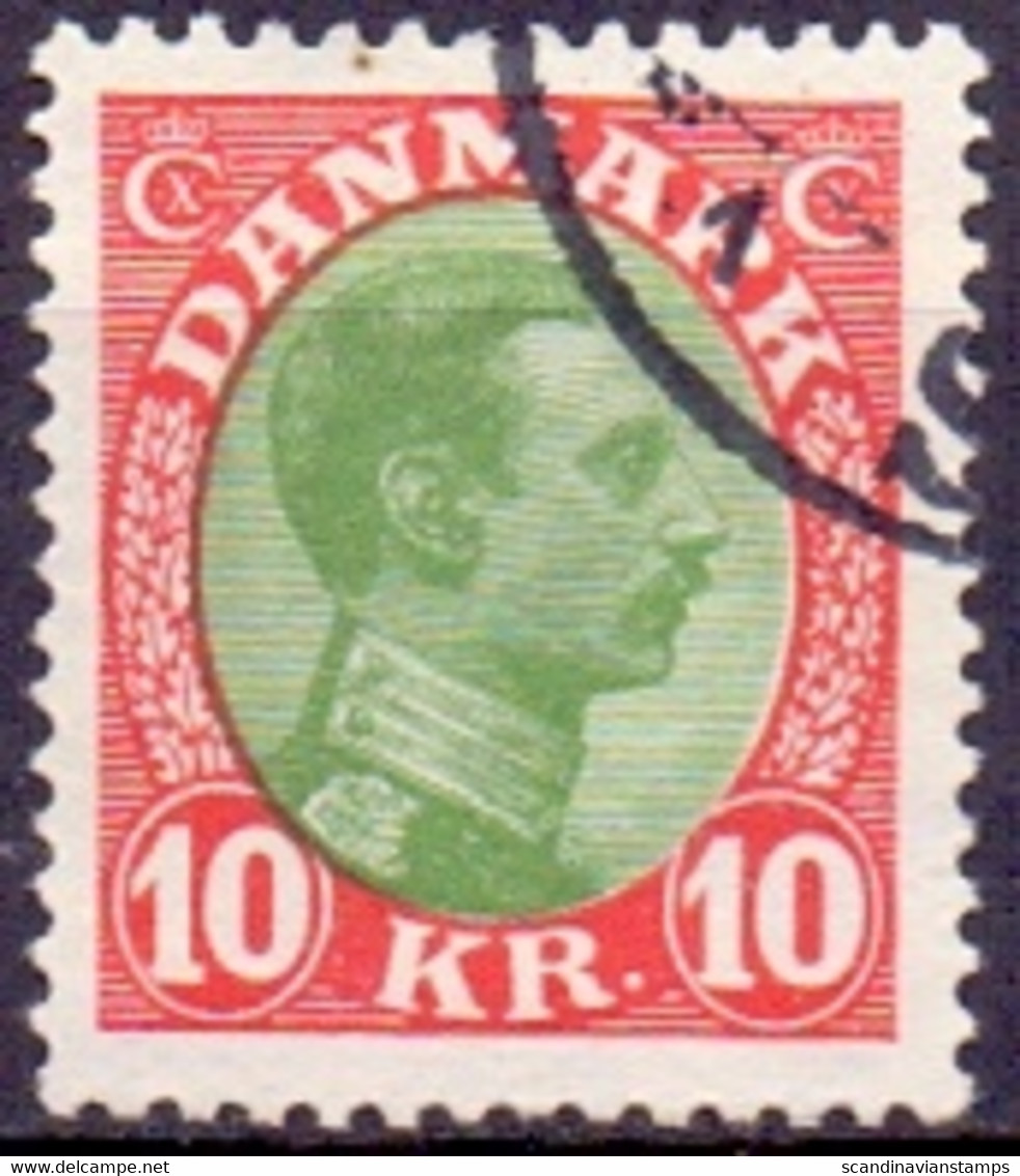 Denemarken 1913-28 10kr Christian X GB-USED - Used Stamps