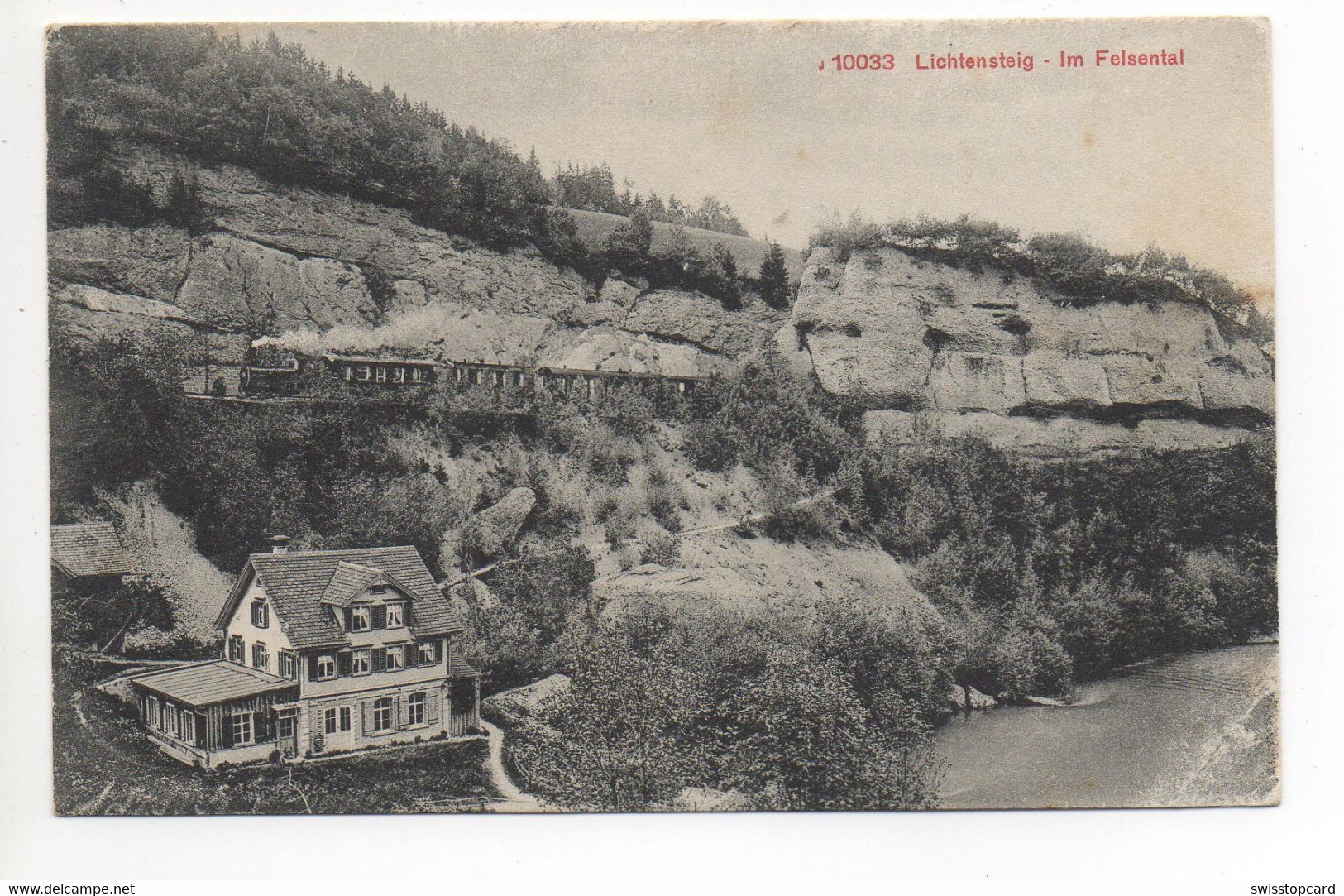 LICHTENSTEIG Bahn Dampflok Im Felsental - Lichtensteig