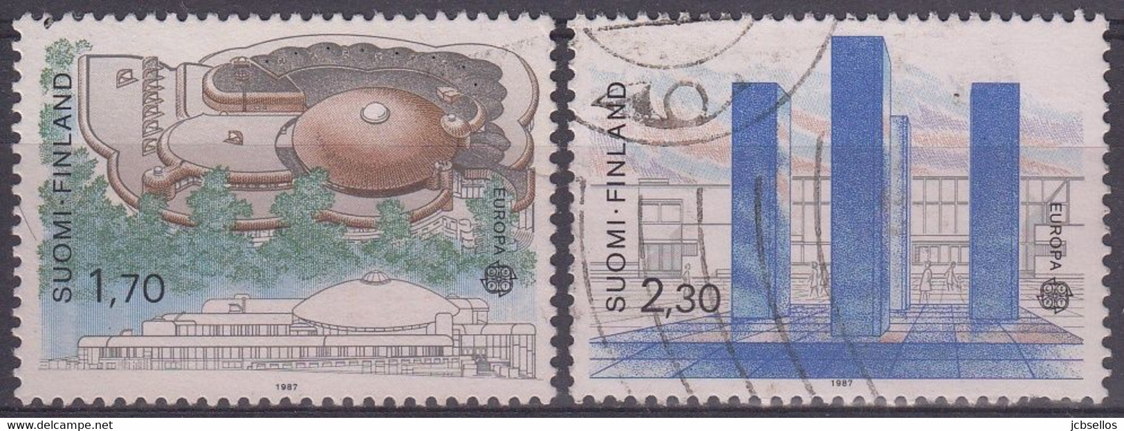 FINLANDIA 1987 Nº 985/986 USADO - Gebraucht