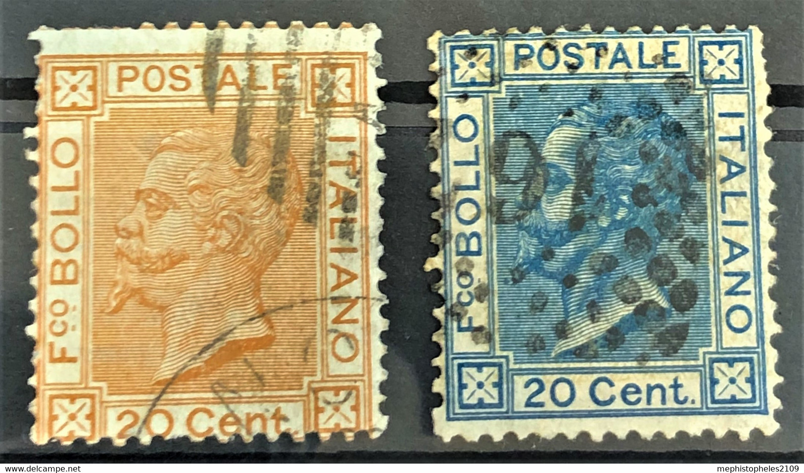 ITALY / ITALIA 1867/77 - Canceled - Sc# 35, 36 - Usados