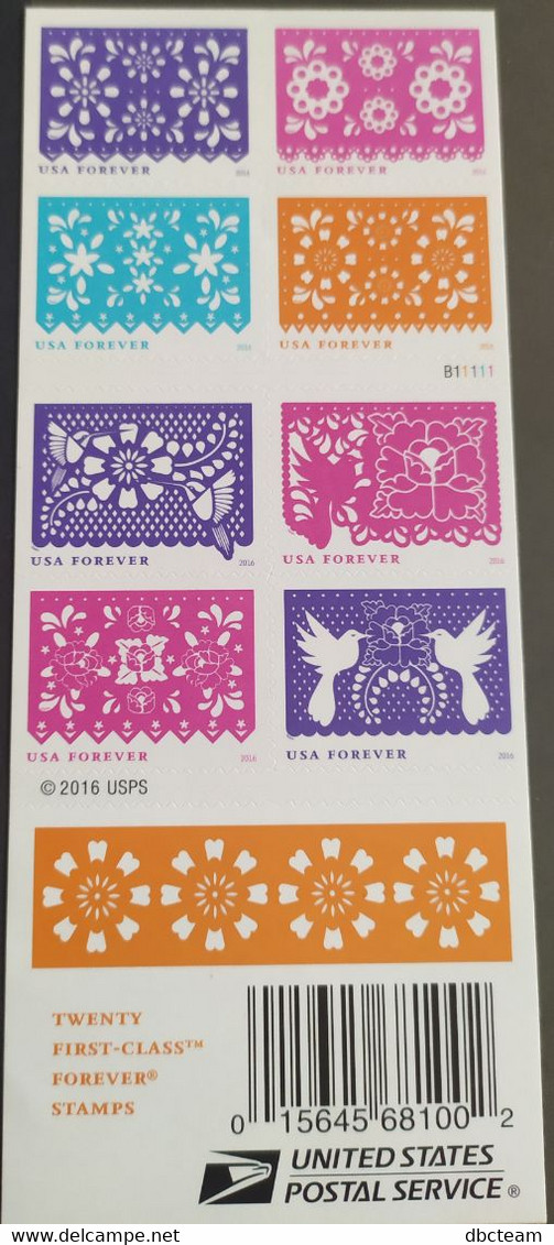 2016 Carnet Celebration Colorée  Complet De 20 Timbres - Autres & Non Classés