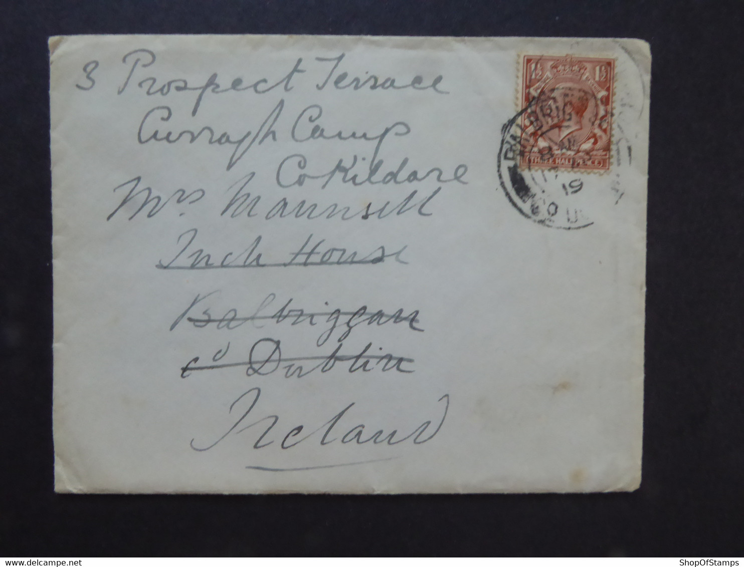 GREAT BRITAIN COVER OF 1919 With REDIRECTED ADDRESS With Encloed Letter - Sonstige & Ohne Zuordnung