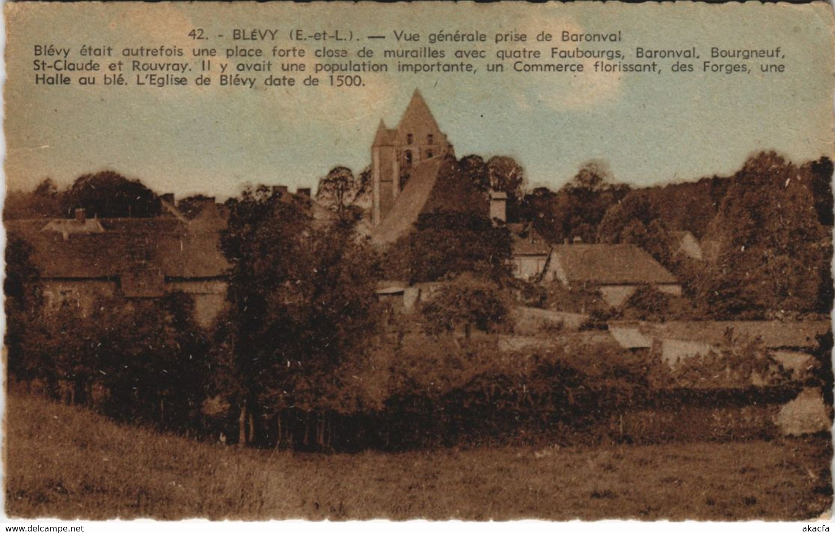 CPA BLÉVY - Vue Générale Prise De Baronval - BLÉVY était (33404) - Blévy