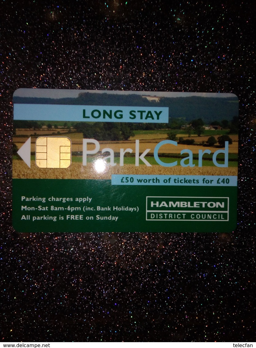 GB UK CARTE A PUCE CHIP CARD STATIONNEMENT PARKING HAMBLETON £50 NEUVE MINT - Ausstellungskarten