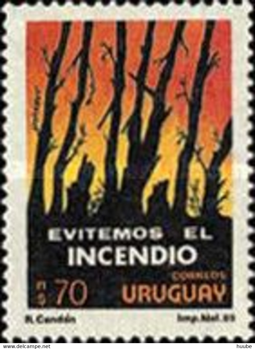 Uruguay, 1990, Michel 1877, Fire Prevention, 1v, MNH - Firemen