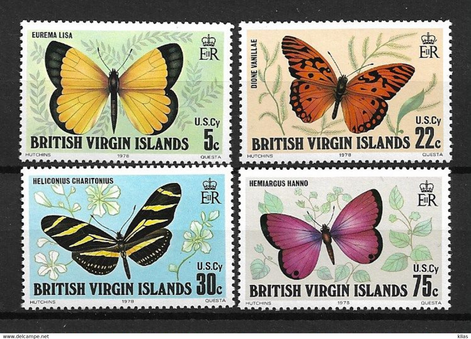 VIRGIN ISLANDS 1978 BUTTERFLIES MNH - Farfalle