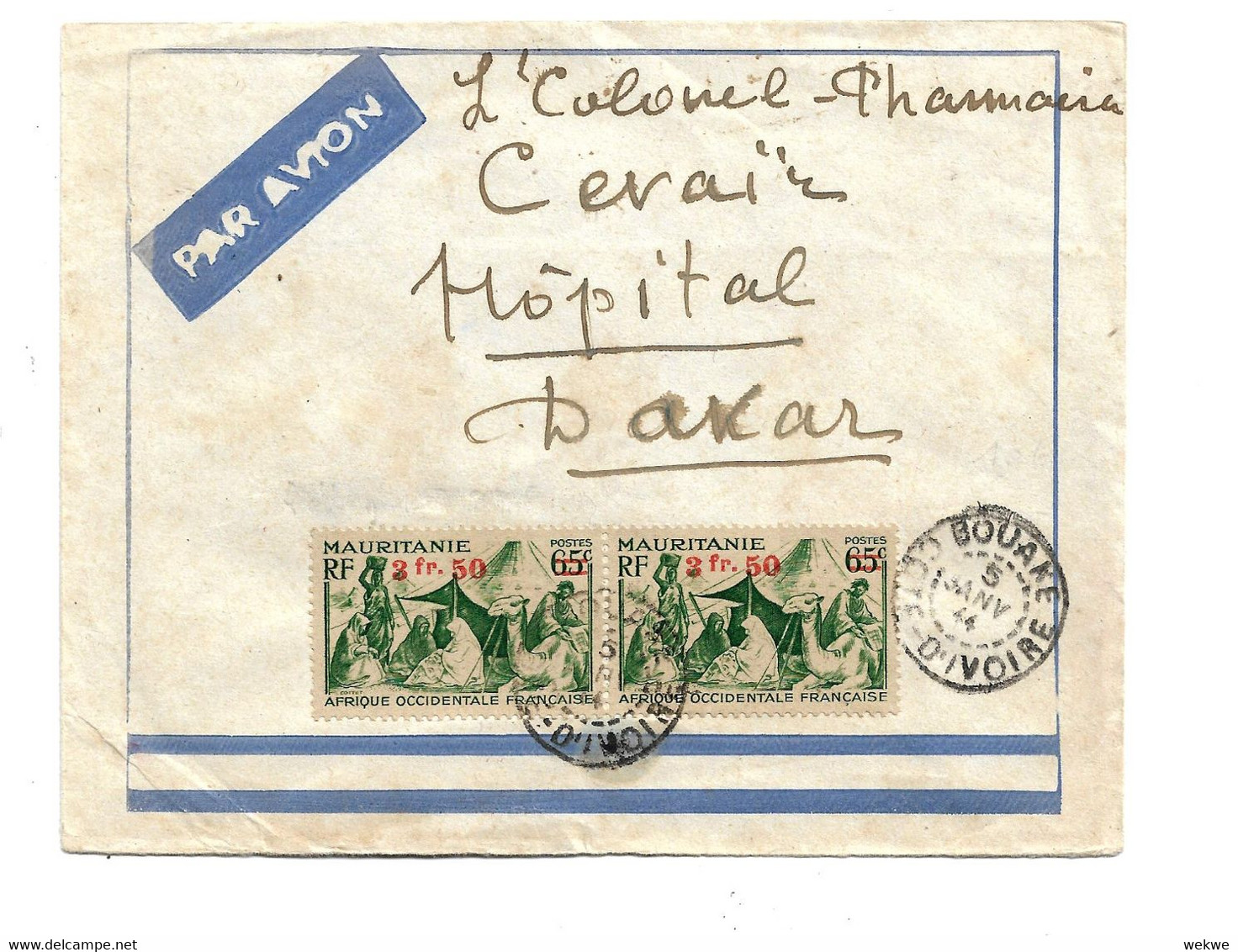 FAF159 / MAUETANIEN - 1944 Nach Dakar - Storia Postale