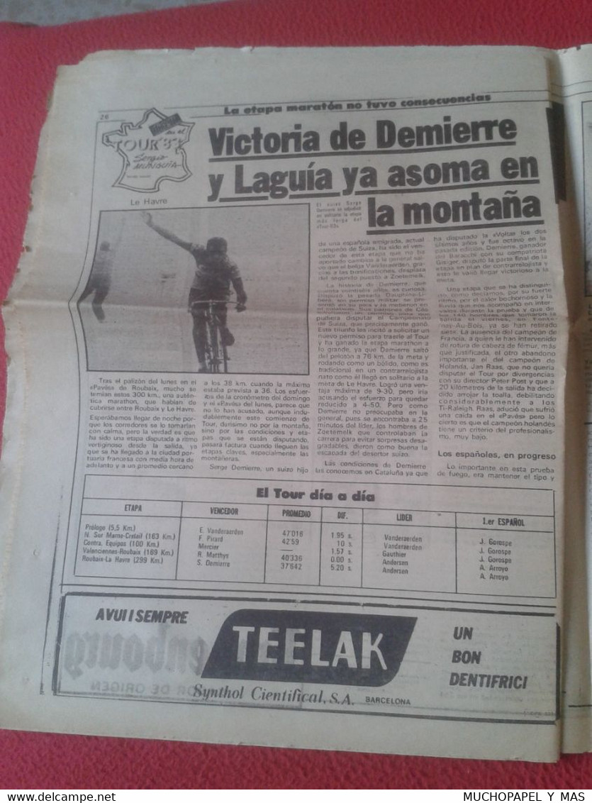 SPAIN ANTIGUO PERIÓDICO DICEN 6 JULIO 1983 Nº 5.802 MARADONA ARGENTINA MURIO WEISWEILER CRUYFF VER, SPANISH NEWSPAPER...