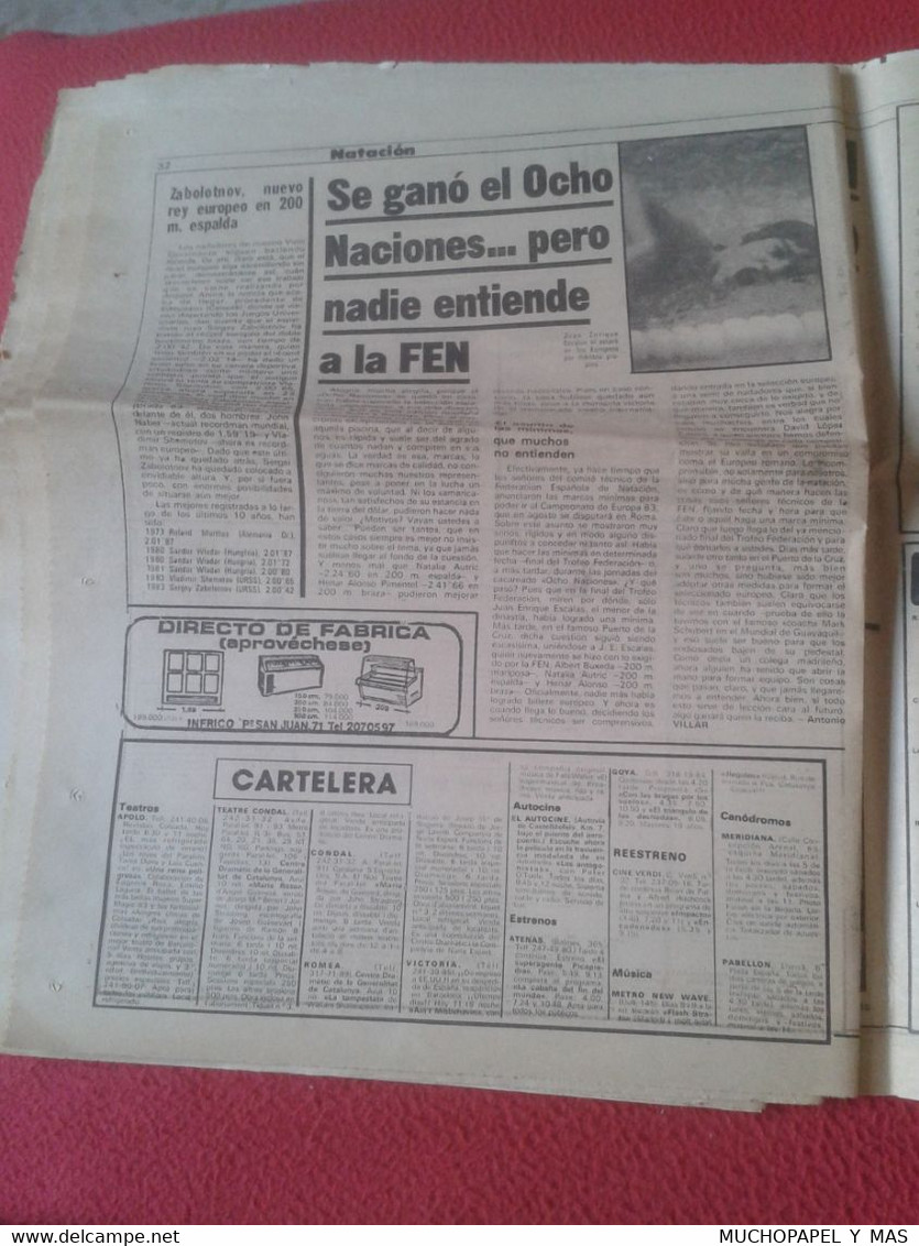 SPAIN ANTIGUO PERIÓDICO DICEN 6 JULIO 1983 Nº 5.802 MARADONA ARGENTINA MURIO WEISWEILER CRUYFF VER, SPANISH NEWSPAPER...