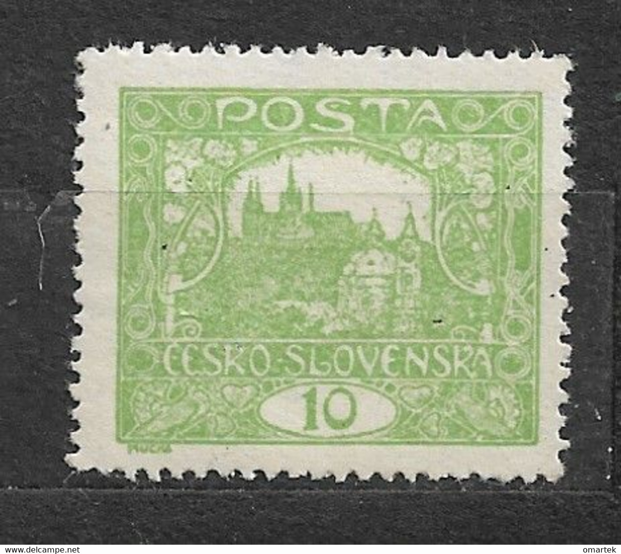 Czechoslovakia 1920 MNH ** Mi 25 C Sc 43a Hradschin Gezähnt 13 ¾ .Hradcany At Prague. Tschechoslowake C5 - Unused Stamps