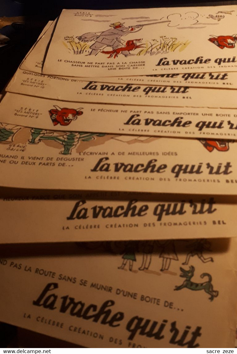 LOT DE BUVARDS LA VACHE QUI RIT-DMC ET AUTRES - Collections, Lots & Series