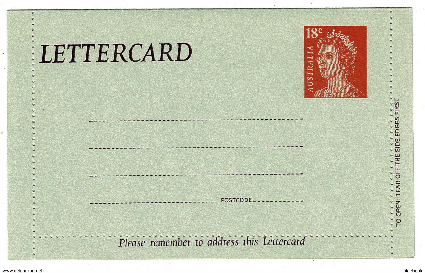 Ref 1412 -  QEII - Australia 18c Red - Unused Letter Card - Entiers Postaux