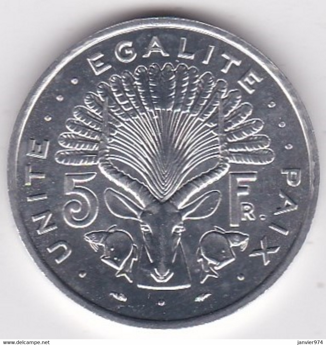 République De Djibouti. 5 Francs 1991 Aluminium. KM# 22 - Gibuti