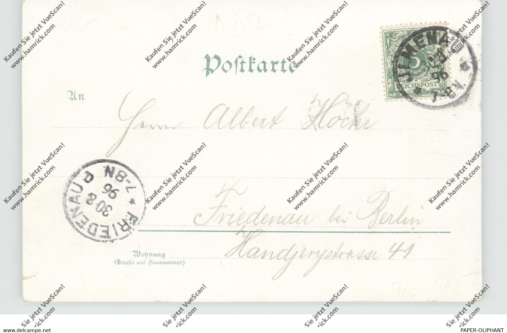 0-6303 BAD ELGERSBURG, Lithographie 1896, Kurhaus, Kuranstalt, Gesamtansicht - Elgersburg