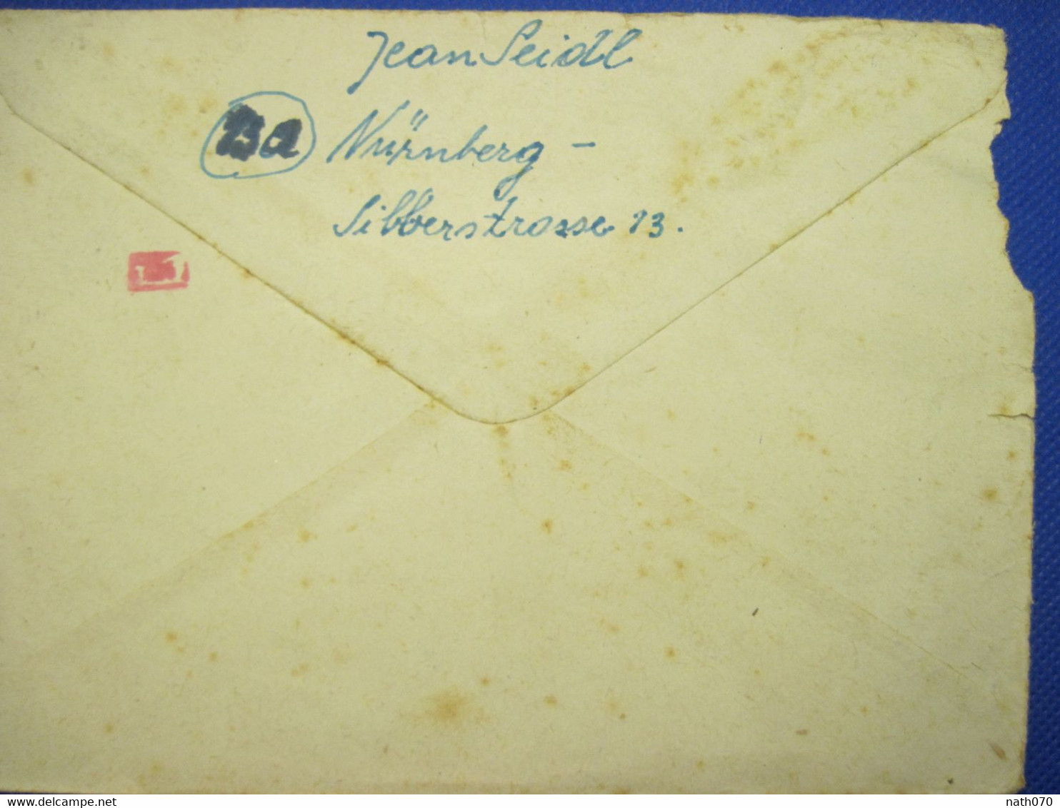 Allemagne France 1944 Nurnberg LAGER Censure Ae Enveloppe Cover Reich STO Nuremberg Bourcefranc - Guerra De 1939-45