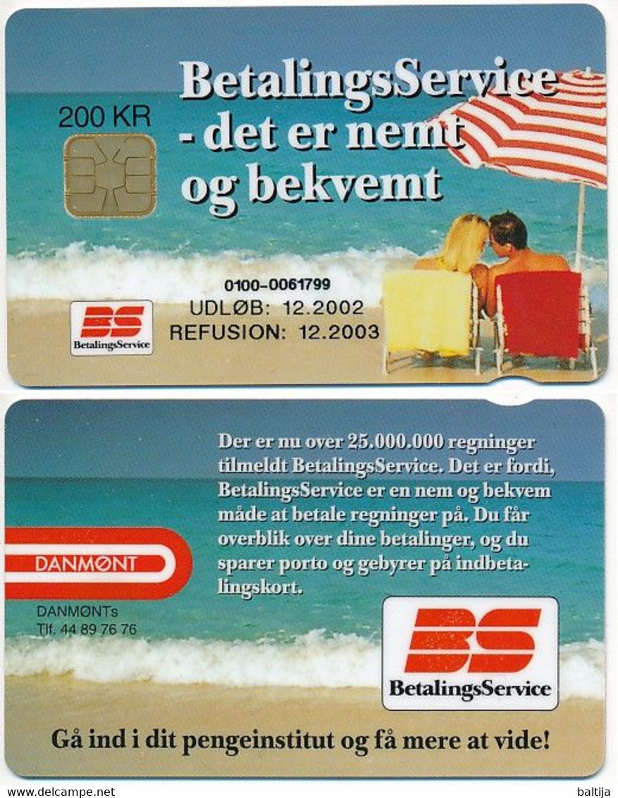 Denmark Exp. 12.2002 / BetalingsService, Payment Service, Bank / Danmønt 200 Kroner - Used - Danemark