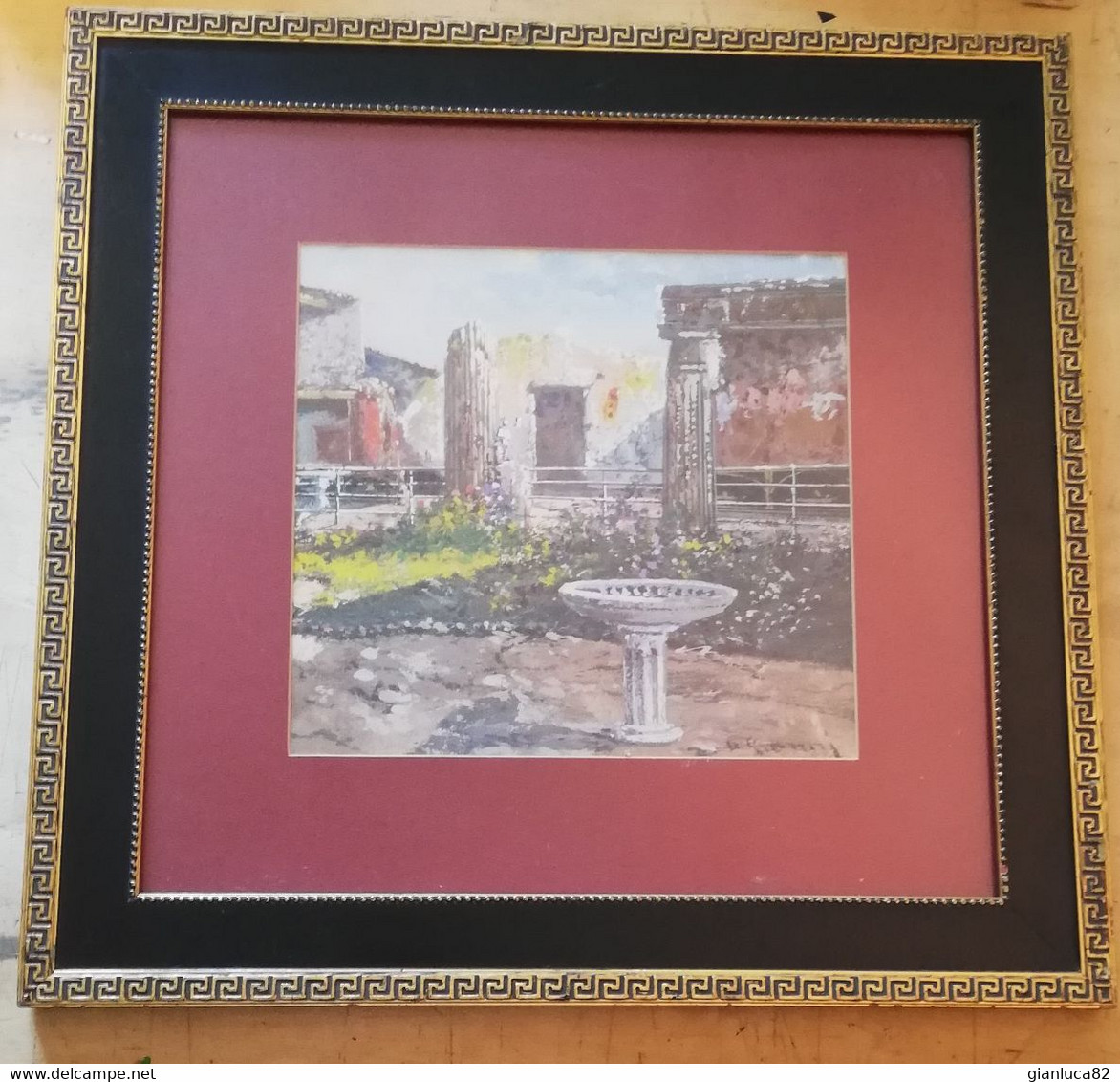 Dipinto In Tempera Grassa Su Tavoletta Da Asta Napoli: Pompei Firmato U. Gianni 1890 Ca. (D5) Come Da Foto Tavoletta 30, - Gouaches