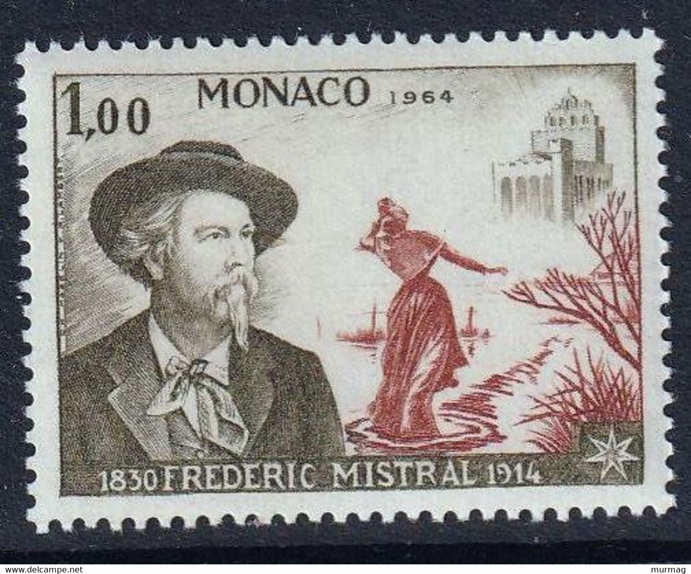 MONACO - Cinquantenaire De La Mort De Frédéric Mistral - Y&T N° 660 - 1964 - Andere & Zonder Classificatie