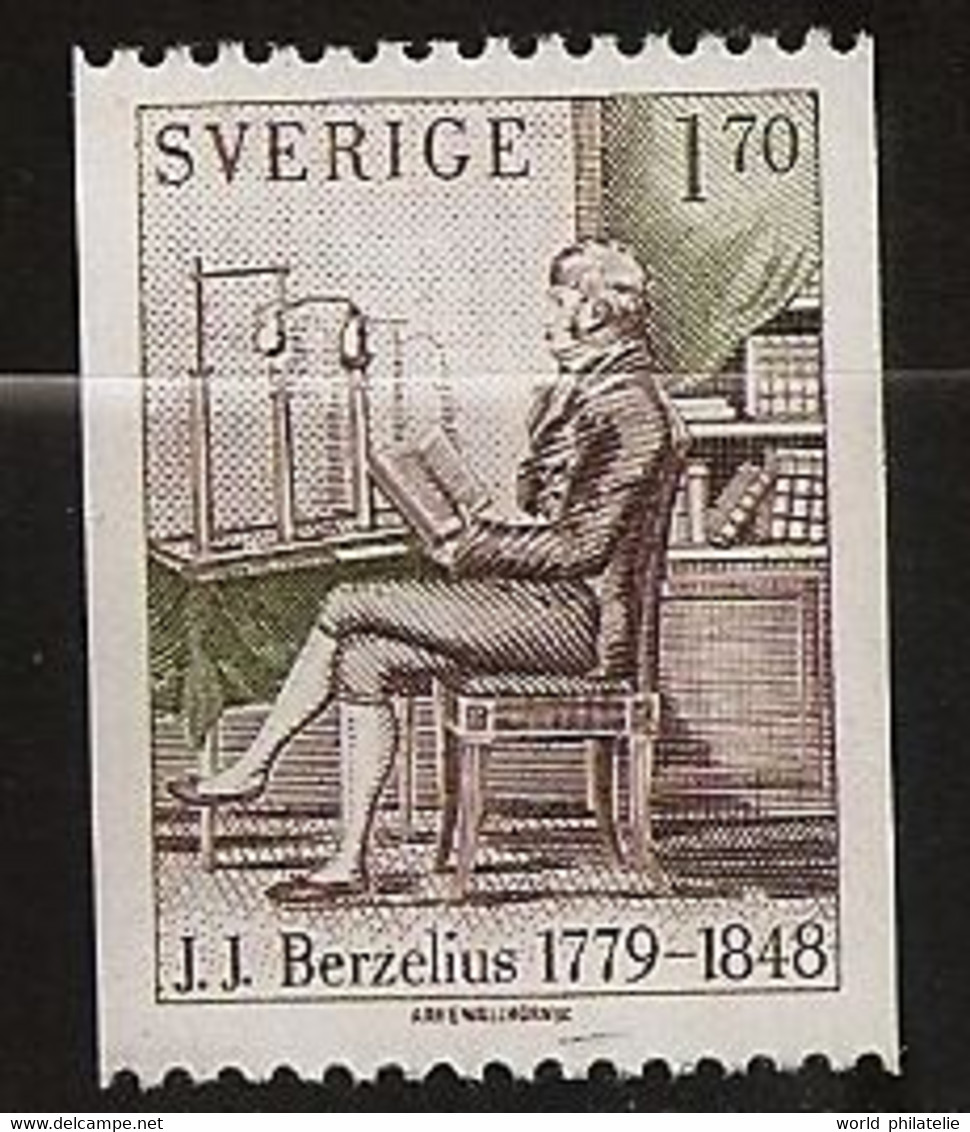 Suède Sverige 1979 N° 1056 ** Jons Jacob Berzelius, Médecin, Chimiste, Chimie Moderne, Lavoisier, Atome, Molécule Titane - Ongebruikt