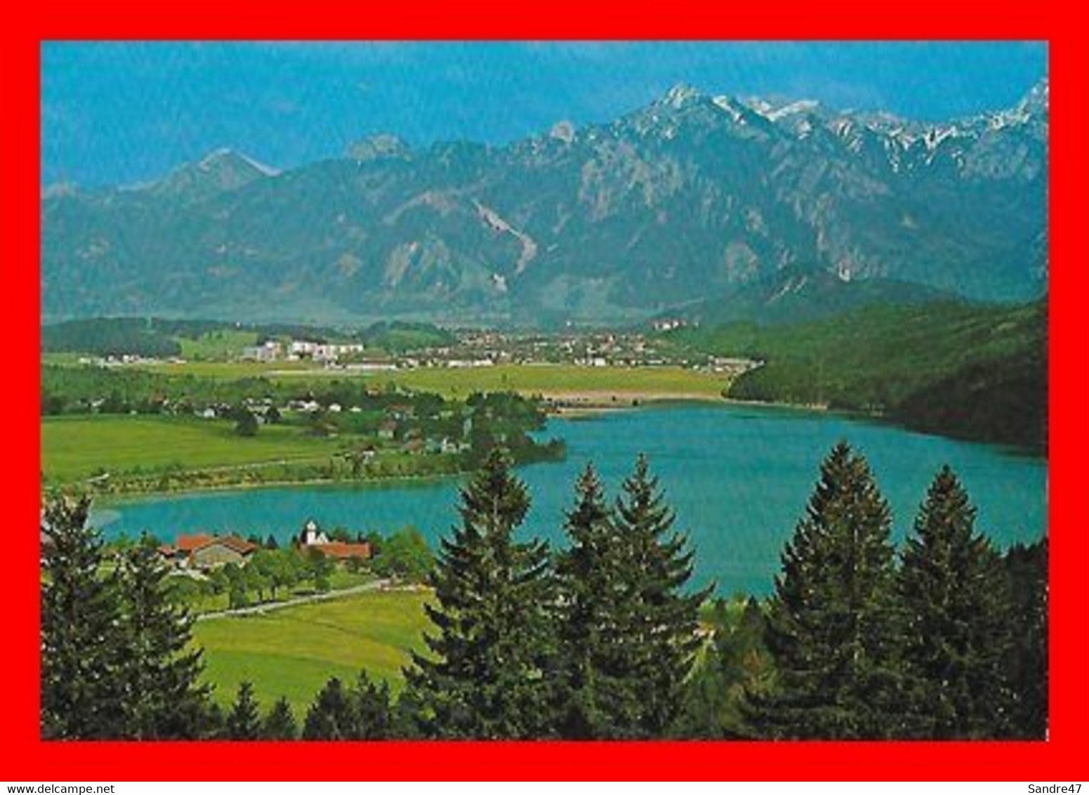 CPSM/gf WESSENSEE (Autriche) Ostallgäu Mit Blick Auf Füssen Und Teggelberg 1881 M...L827 - Weissensee