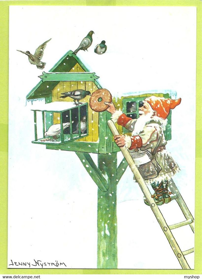 Glu11, *  GLAEDELIG JUL * GNOMES TAKING GOOD CARE OF THE BIRDS * UNUSED - Autres & Non Classés