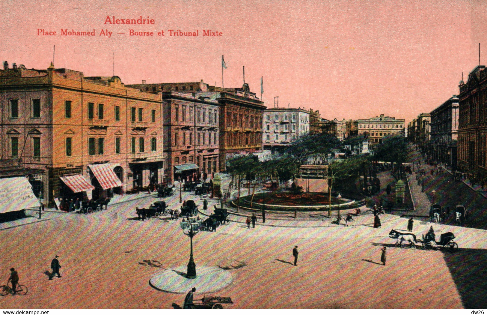 Alexandria - Alexandrie, Place Mohamed Aly (Ali) Bourse Et Tribunal Mixte - Le Caire Postal Trust - Alexandria