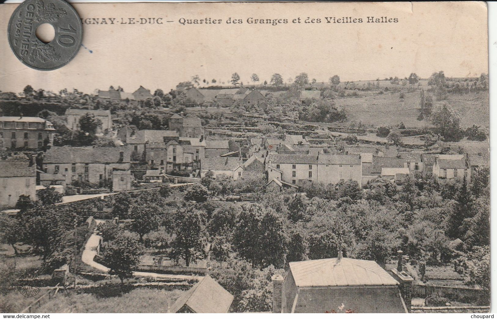 21 -Très Belle Carte Postale Ancienne De  AIGNAY LE DUC  Quartier Des Granges Et Des Vieilles Halles - Aignay Le Duc