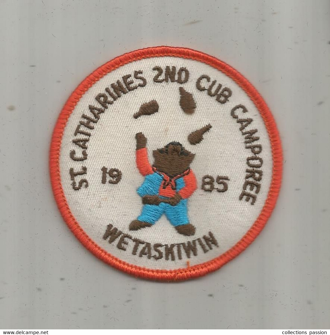 JC , écusson Tissu , Scouts , Scout , Scoutisme, ST. CATHARINES 2ND CLUB CAMPOREE , WETASKIWIN , Canada, 1985 - Patches
