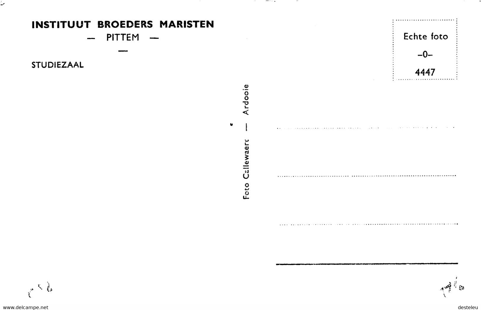 Instituut Broeders Maristen - Studiezaal  - Pittem - Pittem