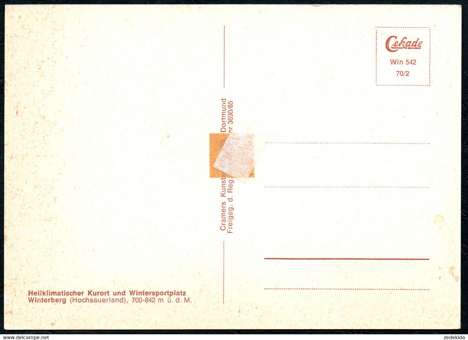 E2658 - Winterberg Luftbild Luftaufnahme - Verlag Cramer - Winterberg