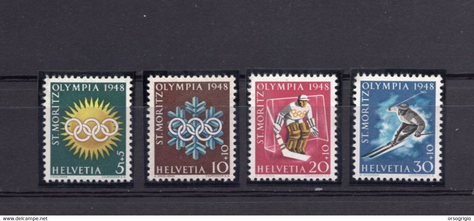 SVIZZERA - GIOCHI OLIMPICI 1948 - - Winter 1948: St. Moritz