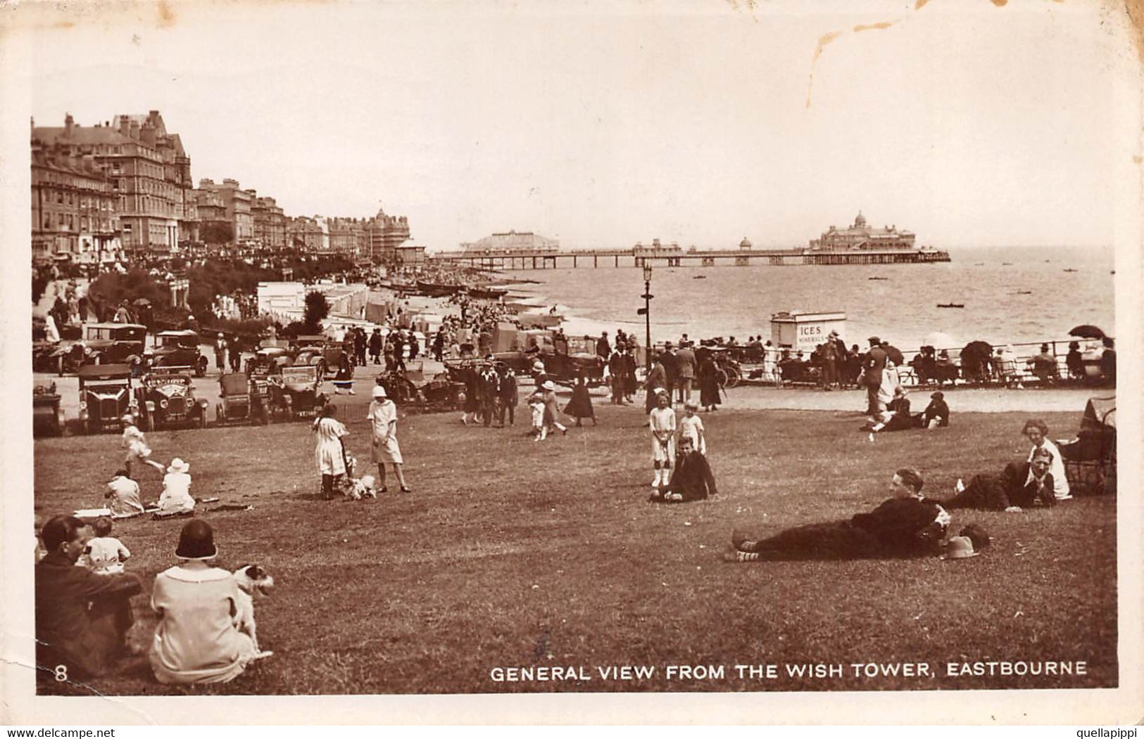 M011327 "GENERAL VIEW FROM THE WISH TOWER-EASTBOURNE" ANIMATA-AUTO '20/30-VERA FOTO-CART SPED 1930 - Eastbourne