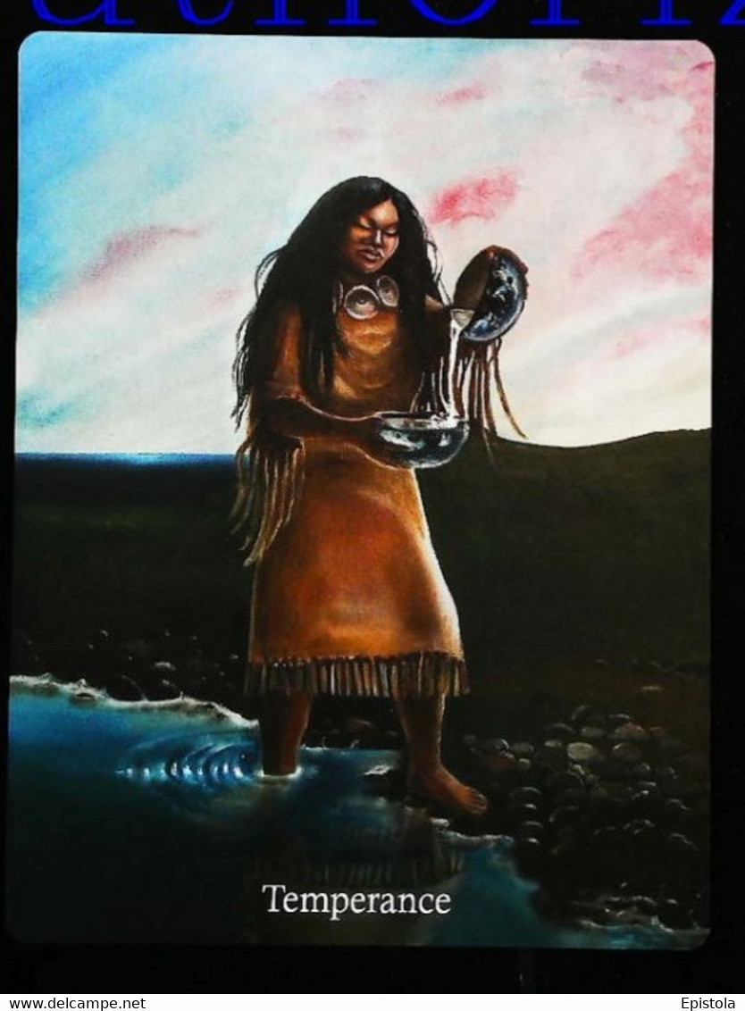Temperance - Native American Indian - A Divination & Meditation Tarot Card - Tarocchi