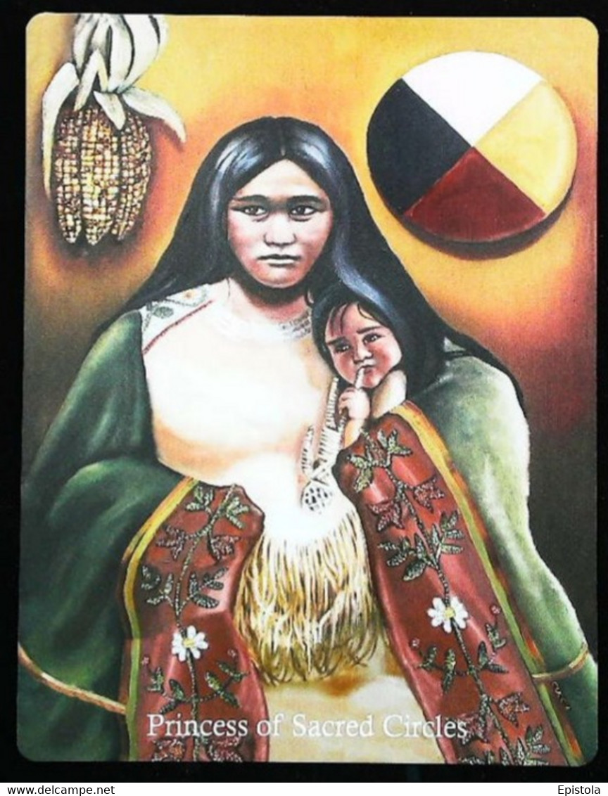 Princess Of Sacred Circles - Native American Indian - A Divination & Meditation Tarot Card - Tarocchi