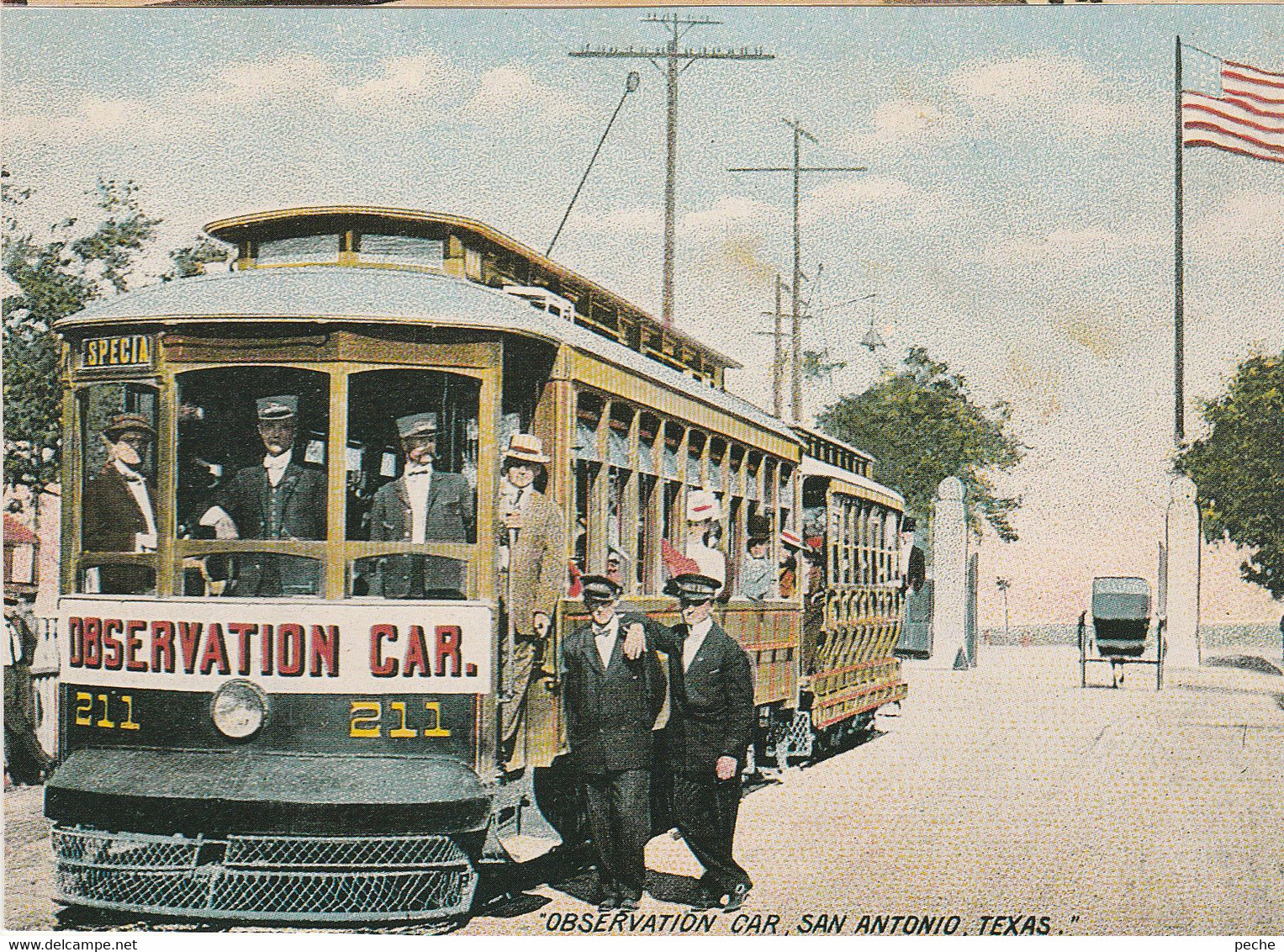 N°7040 R -cpm Tramway - Observation Car, San Antonio Texas- - Strassenbahnen